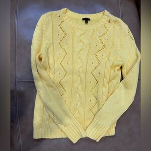 Talbots Yellow Cable Knit Sweater
